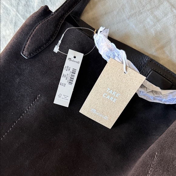 Madewell Suede Shopper Tote in Carob (Dark Brown) - Women's Everyday Handbag - Picture 6 of 6